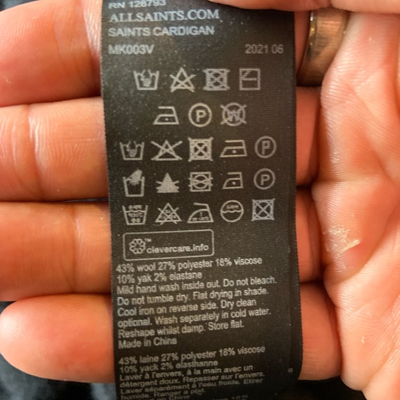 Allsaints oversized wool cardigan - Picture 7 of 7